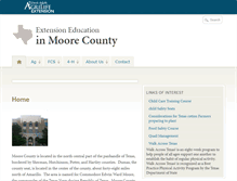 Tablet Screenshot of moore.agrilife.org