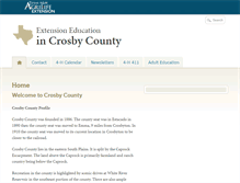Tablet Screenshot of crosby.agrilife.org