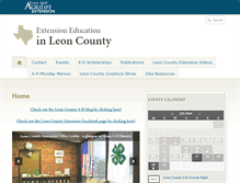 Tablet Screenshot of leon.agrilife.org