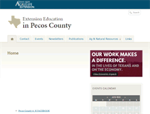 Tablet Screenshot of pecos.agrilife.org