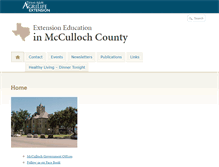 Tablet Screenshot of mcculloch.agrilife.org