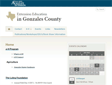 Tablet Screenshot of gonzales.agrilife.org