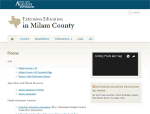 Tablet Screenshot of milam.agrilife.org